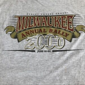 Hog Milwaukee Rally 2000 White Harley-Davidson Medium Shirt